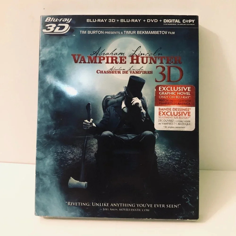 Abraham  Lincoln Vampire Hunter 3D Blu Ray DVD Sealed
